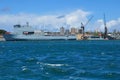 Finger Wharf with Battleship mooring at major fleet bases of the Royal Australian Navy RAN establishments.